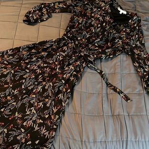 DR2 Fall Foliage Floral Shirtwaist dress